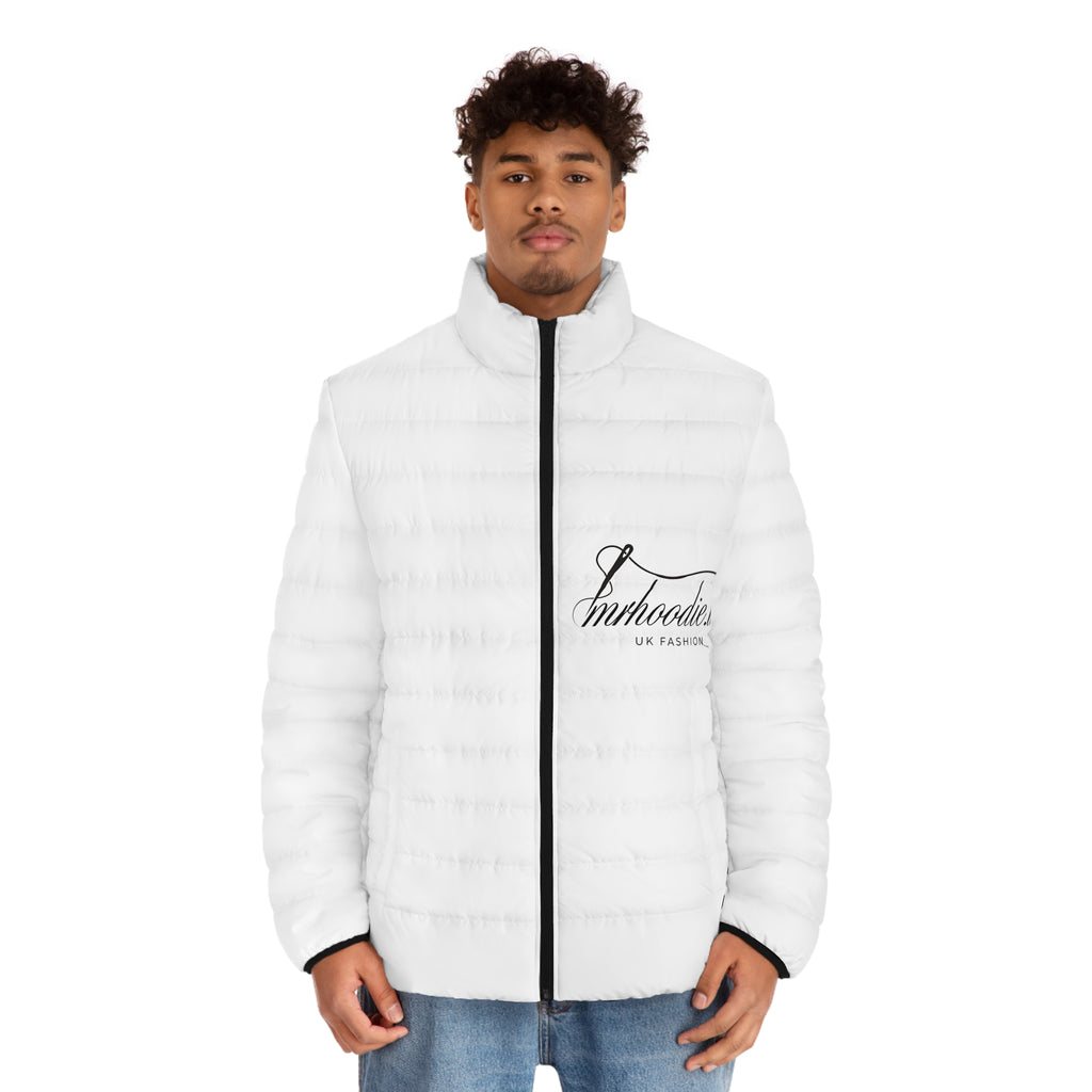 Puffer Jacket — Elegant Script 'mrhoodie.uk UK Fashion' Logo