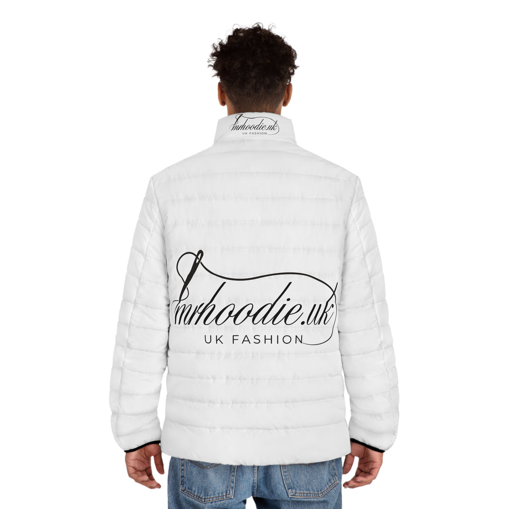 Puffer Jacket — Elegant Script 'mrhoodie.uk UK Fashion' Logo
