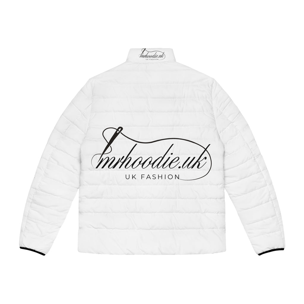 Puffer Jacket — Elegant Script 'mrhoodie.uk UK Fashion' Logo